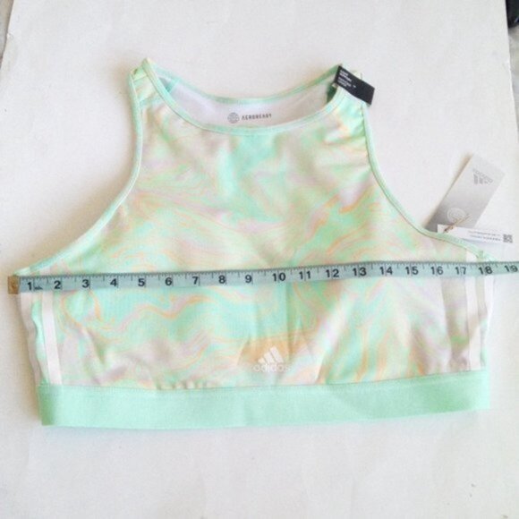 New Hyperglam AEROREADY Training Light Support Marble Print Workout Bra Size 2XL - Picture 9 of 15